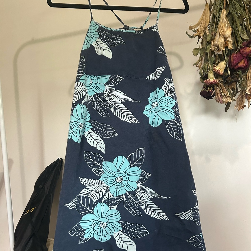 Old Navy Blue and White Strappy Dress